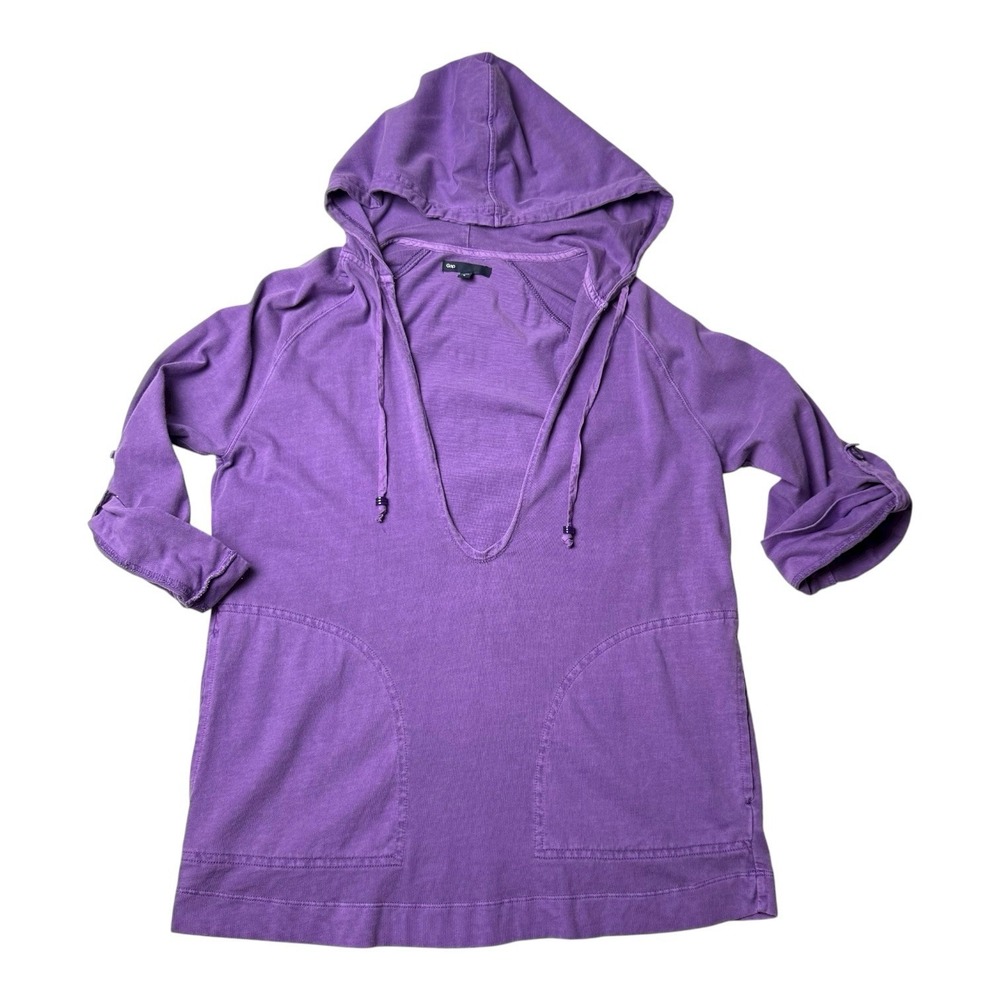 GAP Womens Hooded Sweater Size S Purple Lightweight Casual Lounge‎ Minimalist